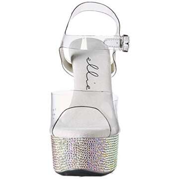 Ellie Shoes Women's Maxine Heeled Sandal - Glamorous Rhinestone Platform