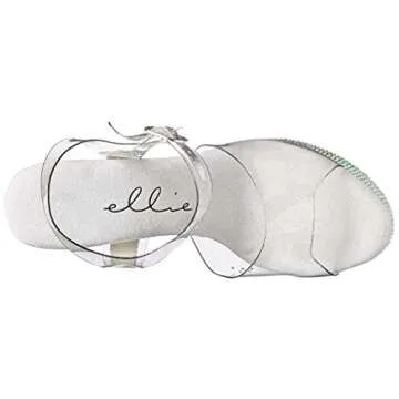 Buy Ellie Shoes Maxine Heeled Sandal with Rhinestones