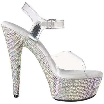 Buy Ellie Shoes Maxine Heeled Sandal with Rhinestones