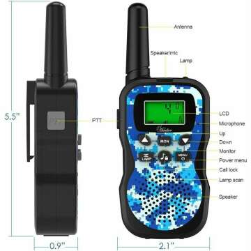 Kids Walkie Talkies - 3 Pack, 22 Channels