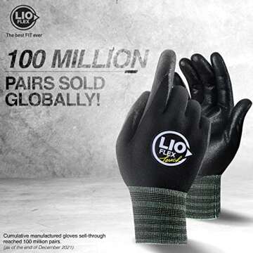 LIO FLEX Safety Work Gloves | Breathable, Touchscreen, Thin & Lightweight