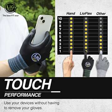 LIO FLEX Safety Work Gloves | Breathable, Touchscreen, Thin & Lightweight