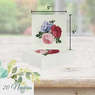 Charming Vintage Tea Party Set - Elegant Paper Plates & Napkins