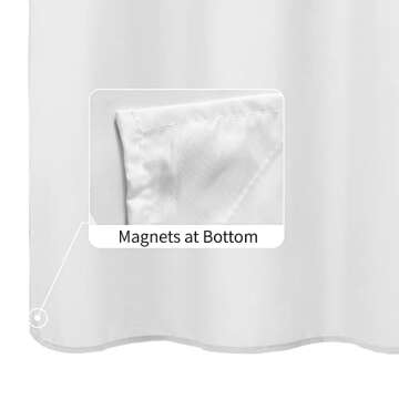 ALYVIA SPRING Waterproof Shower Curtain Liner 36x72