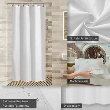 ALYVIA SPRING Waterproof Shower Curtain Liner 36x72