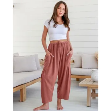 Stylish TARSE Women's Linen Wide Leg Pants for Summer Wear