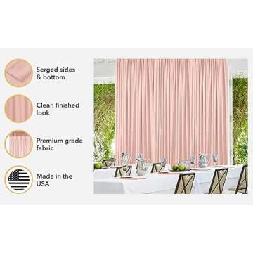 AK TRADING CO. 10 feet x 10 feet Mustard Gold IFR Polyester Backdrop Drapes Curtains Panels with Rod Pockets - Wedding Ceremony Party Home Window Decorations