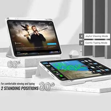 ZryXal iPad Pro 11 Inch Case with Pencil Holder and Smart Features