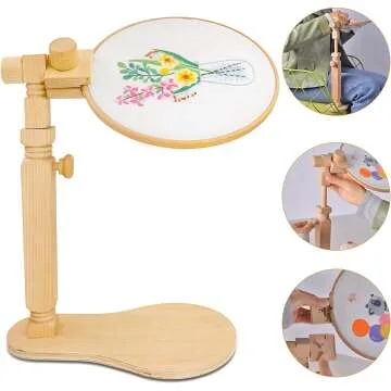 Hands-Free Adjustable Embroidery Stand for Seamless Crafting
