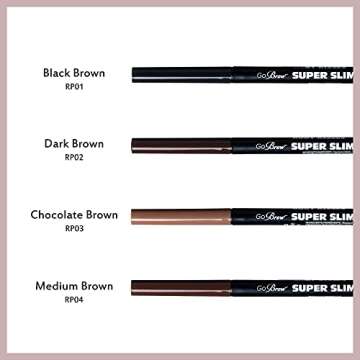 Ruby Kisses Go Brow Super Slim Brow Pencil 2 PACK (Medium Brown)