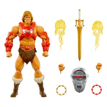 Ultimate Thunder Punch He-Man Deluxe Action Figure with 30 Articulations and Accessories