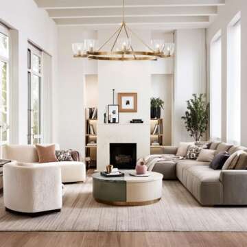 Luxury EcoGlass Radiance 8-Light Clear Glass Shades Modern Chandelier, Contemporary for Dining