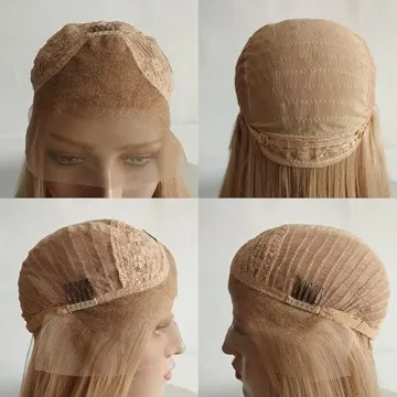 ELESTY Long Natural Curly Lace Front Wig in Golden Blonde