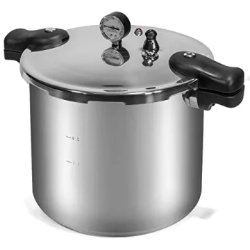 Barton 22-Quart Pressure Canner Pressure Cooker Pressure Gauge with Rack, Induction Compatible, Steam Canner Polished 22 QT Stovetop Pot