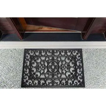 DII All Weather Rubber Doormat 24x36 Stylish Design
