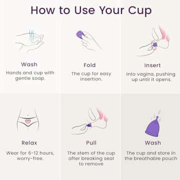 EcoBlossom Reusable Menstrual Cup Set - The Most Reliable Medical Grade Silicone Period Cups - Comfortably use for 12 Hours (2 Small Cups)