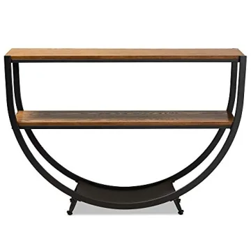 Baxton Studio Rustic Industrial Console Table for Home Décor