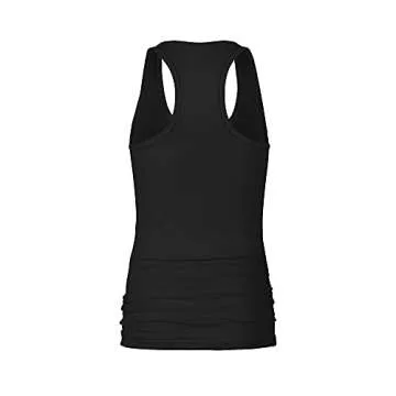 Disney womens Disney Characters Mickey Confetti Fill Slim Fit, Scoop Hem Racerback Tank T Shirt, Black, Medium US