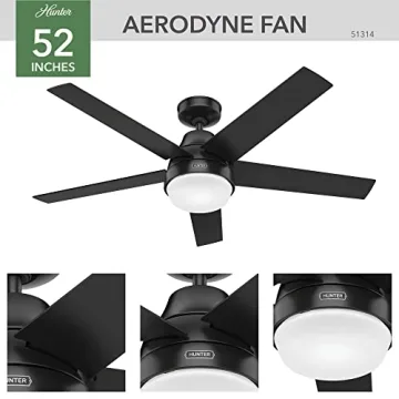 Hunter 51314 Aerodyne Ceiling Fan with Remote Control