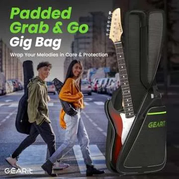 GEARit GI-150 Canyon Series, 39" Electric Guitar Set w/Amplifier, HSS Pickup with Coil Split, All-Inclusive Starter Kit with Tuner, Gig Bag, and Guitar Strap, Cable, Picks, Strings - Redburst