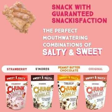 Chunk Nibbles Sweet and Salty Snacks Variety Pack 3 Flavors
