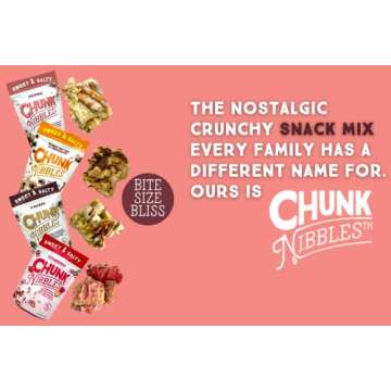 Chunk Nibbles Sweet and Salty Snacks Variety Pack 3 Flavors