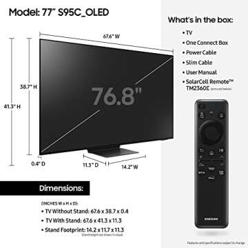 Samsung 77-Inch Class OLED 4K Smart TV - S95C Series
