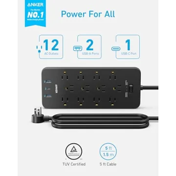 Anker Surge Protector Power Strip with USB Ports