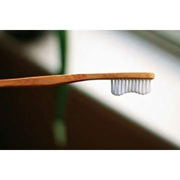 BamBoo Roots Bamboo Toothbrush Pack of 4 Eco Friendly, Organic and Biodegradable Toothbrushes