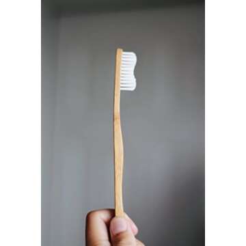 BamBoo Roots Bamboo Toothbrush Pack of 4 Eco Friendly, Organic and Biodegradable Toothbrushes