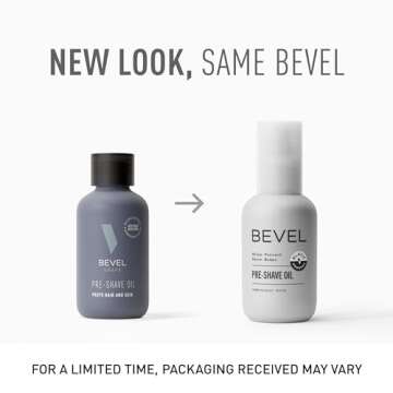 Bevel Pre Shave Oil for Men with Castor Oil, Olive Oil and Tea Tree Oil, Helps Soften Hair and Prote...