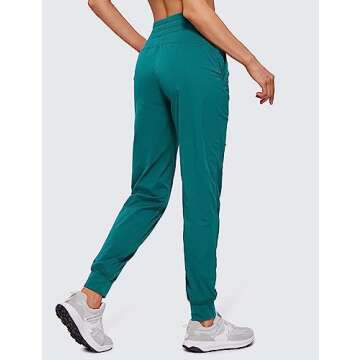 CRZ YOGA Lightweight Workout Joggers for Women, High Waisted Outdoor Running Casual Track Pants with...