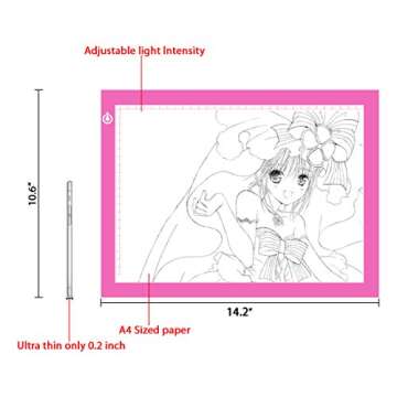 Dimmable A4 LED Tracer Light Box for Artists