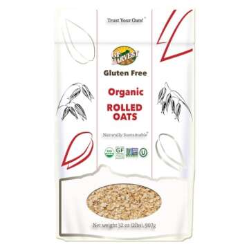 GF Harvest Gluten Free Organic Rolled Oats, 32 Ounce Bag, Pack of 2