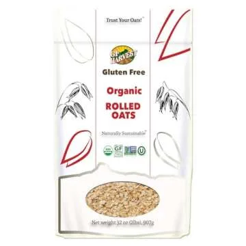 GF Harvest Gluten Free Organic Rolled Oats, 32 Ounce Bag, Pack of 2