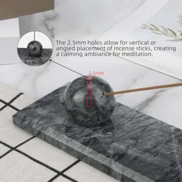 HESHIBI Modern Marble Incense Holder for Home Decor