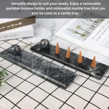HESHIBI Modern Marble Incense Holder for Home Decor