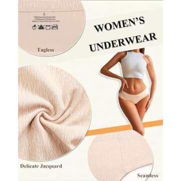 Seamless No Show Bikini Underwear for Women 6 Pack