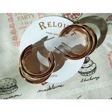 Stylish RELOVET Triple Hoop Earrings for Every Occasion