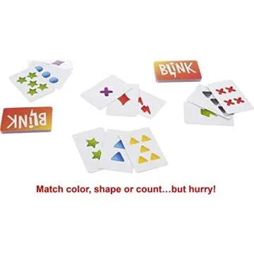 Mattel Games Blink Card Game in Collectible Storage Tin for Families & Parties, Easy for Kids