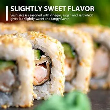 Soeos Premium Sushi Rice, Calrose Rice, Medium Grain, White Sticky Rice, 5 Pound