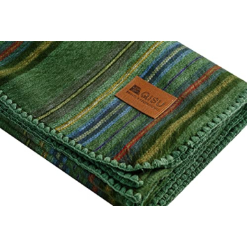 Qisu Alpaca Wool Throw Blanket - Soft, Warm & Stylish