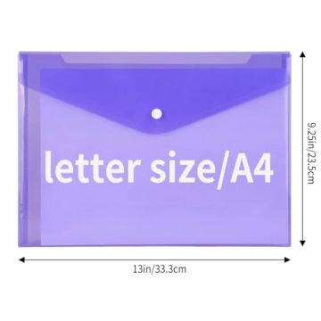 EOOUT 28pcs Colorful Plastic Document Folders for School