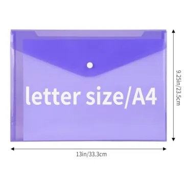 EOOUT 28pcs Colorful Plastic Document Folders for School