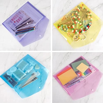 EOOUT 28pcs Colorful Plastic Document Folders for School