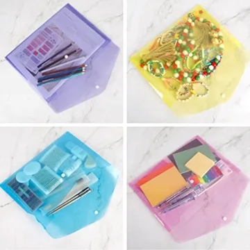 EOOUT 28pcs Colorful Plastic Document Folders for School