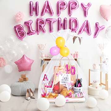 Morepack Extra Large Cellophane Bags for Gifts 50x60 inches