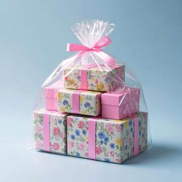 Morepack Extra Large Cellophane Bags for Gifts 50x60 inches