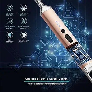 SUPRUS USB Lighter with Flexible Neck and Safety Switch