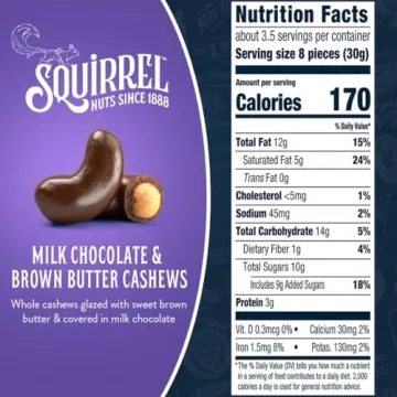 Milk Chocolate Brown Butter Cashews - Gluten Free 3.5 Oz